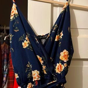 Blue flower jumpsuit